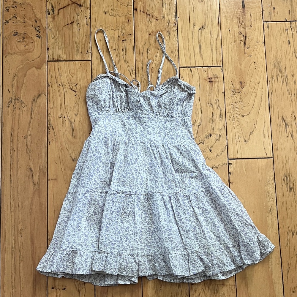 Elegant Floral Mini Dress in Cream